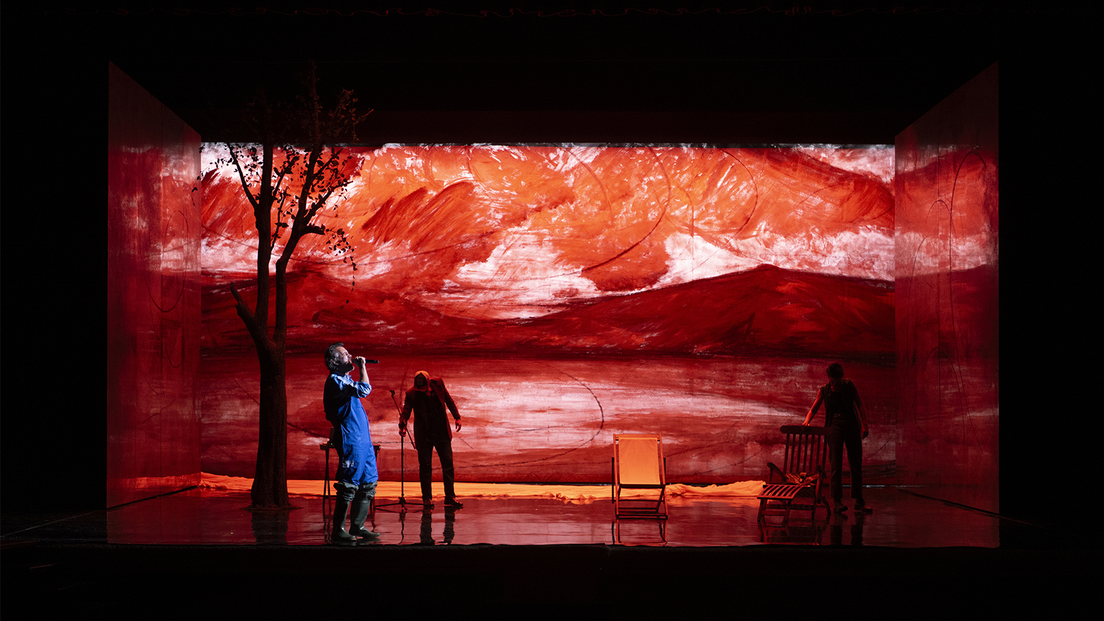 Scena dello spettacolo Il gabbiano regia Filippo DIni